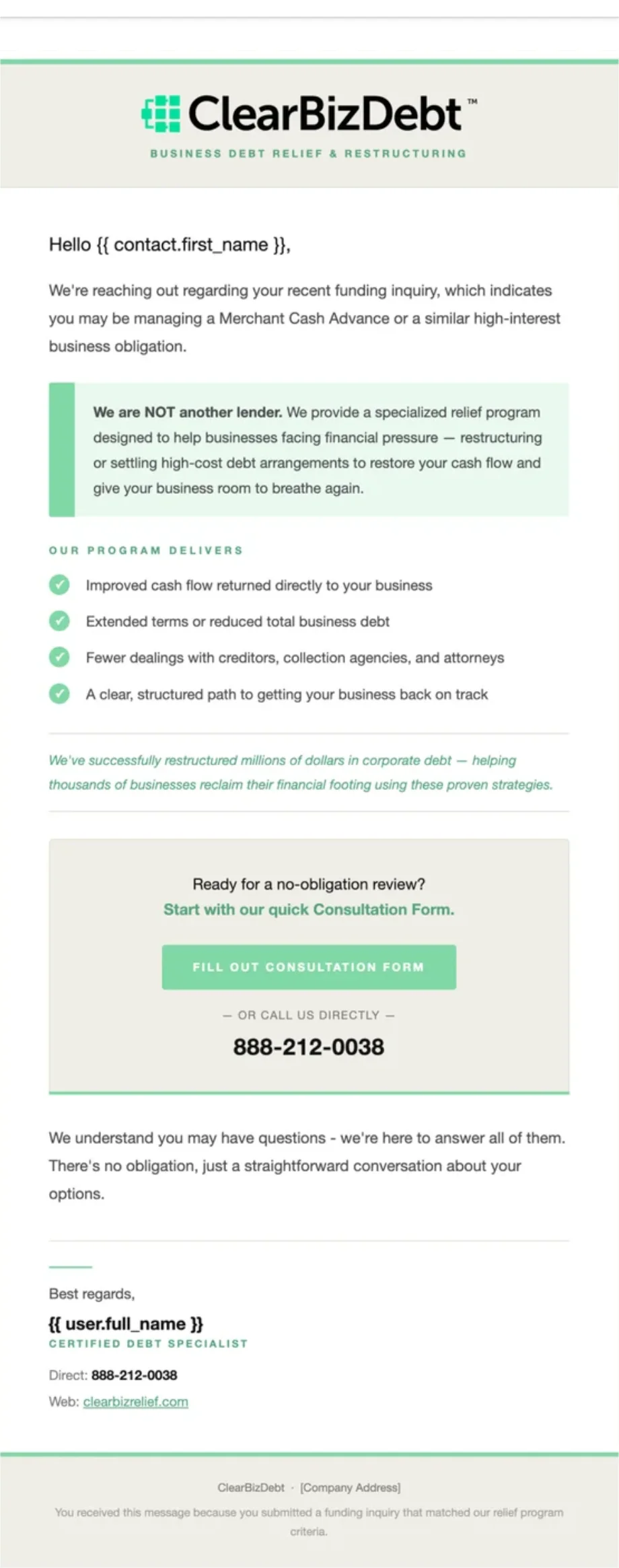 Email marketing template 1