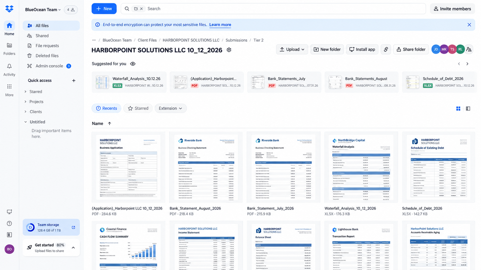 BlueOcean Team Document Workspace